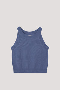 Contrast Rib Halter Top