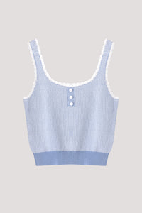 Scalloped Trim Knit Top