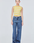 Contrast Stripes Knit Top