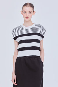 Knitted Stripes Vest Top