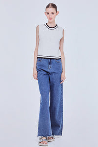 Textured Knitted Vest Top
