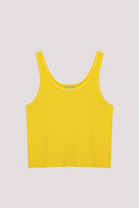 Contrast Trim Knit Tank Top