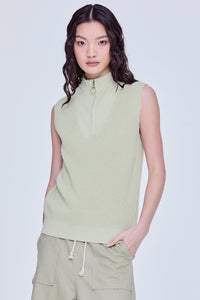 High Neck Knitted Tank Top