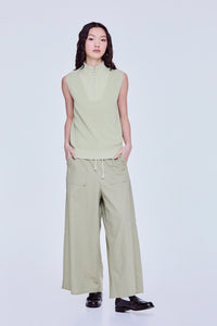 High Neck Knitted Tank Top