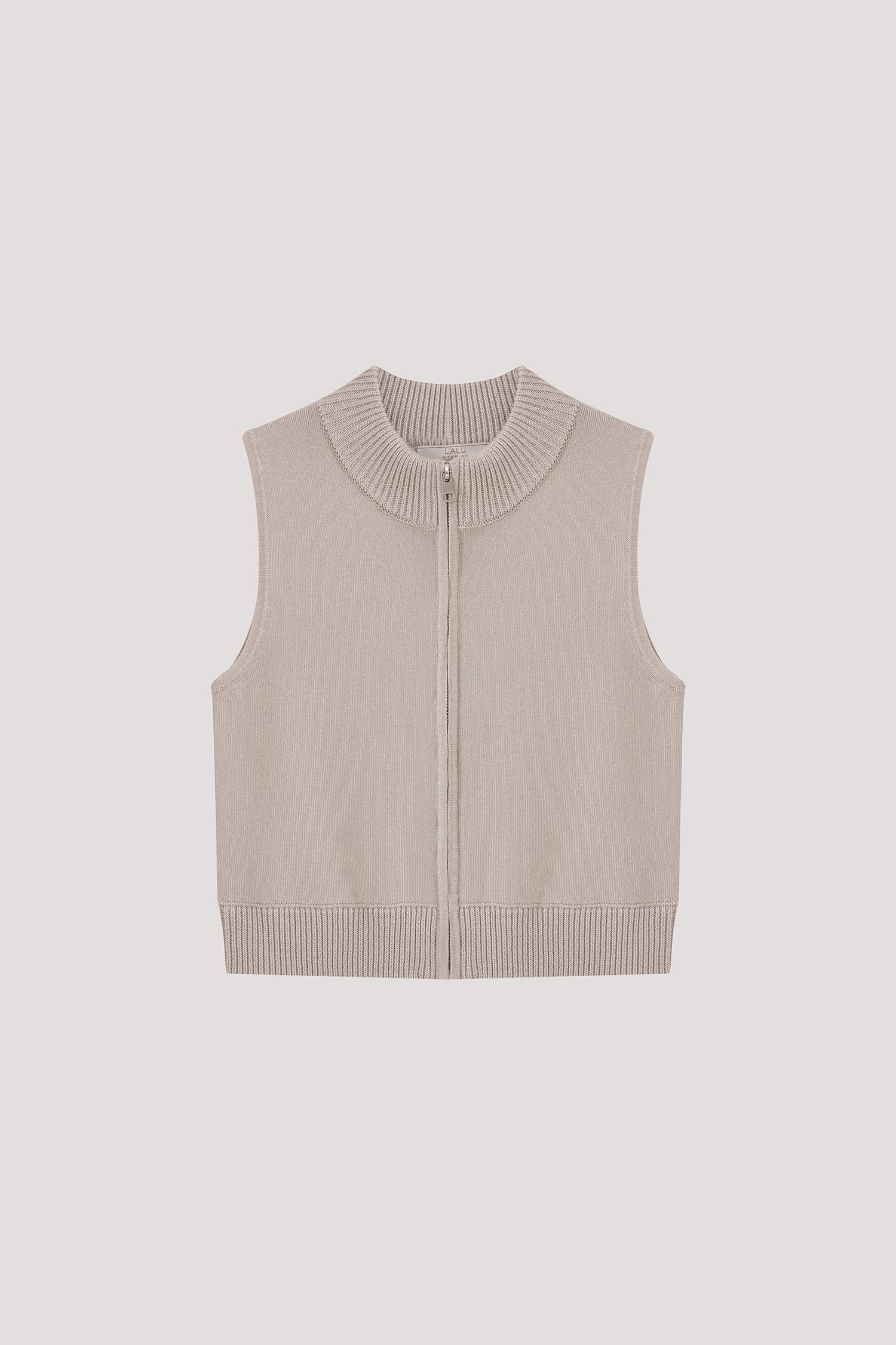 High Knitted Zipped Top