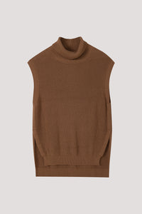 High Neck Knitted Vest