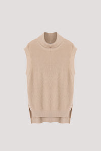 High Neck Knitted Vest