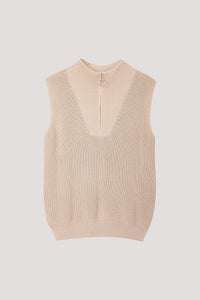 High Neck Knitted Tank Top