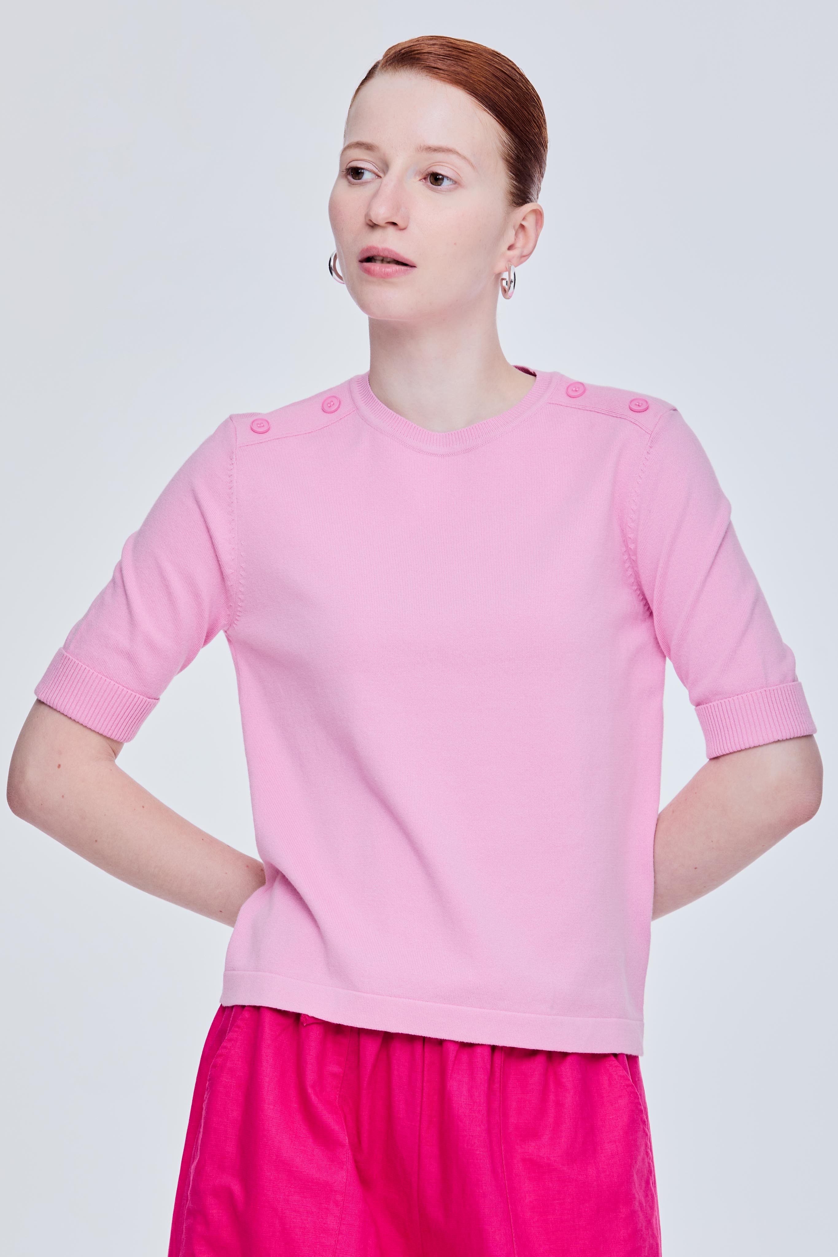 Folded Cuff Knit Top