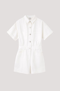 Short Button Down Jumpsuit