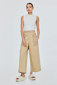 Two Tone Wide Leg Pants