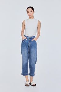 Straight Leg Denim Pants