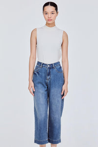 Straight Leg Denim Pants