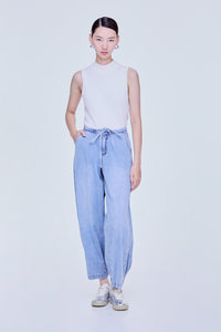 Relaxed Denim Drawstring Jogger