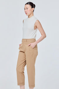 Pleated Straight Cut Trousers