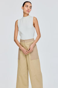 Two Tone Wide Leg Pants