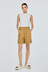 Paperbag Waist Wide Leg Shorts