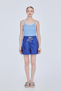Drawstring Wide Leg Shorts