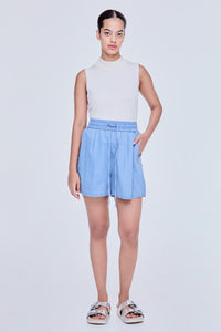 Elasticated Drawstring Denim Shorts