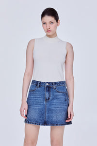 Midi Denim Skirt
