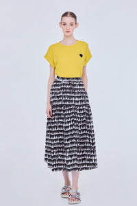 Printed Tiered Maxi Skirt