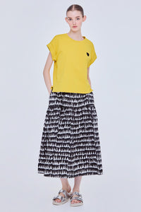 Printed Tiered Maxi Skirt
