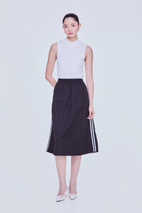 Elasticated Contrast A-Line Skirt