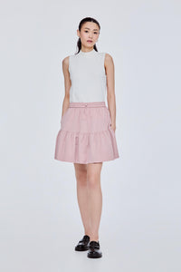 Gathered Tiered Mini Skirt