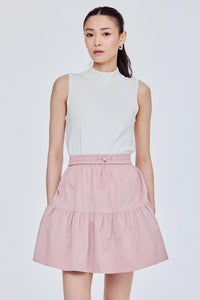 Gathered Tiered Mini Skirt