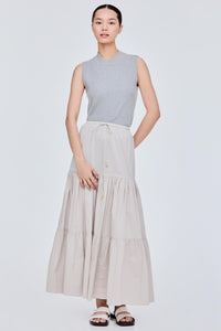 Stone Wash Tiered Skirt