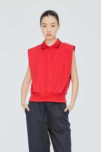 Shoulder Padded Jersey Top