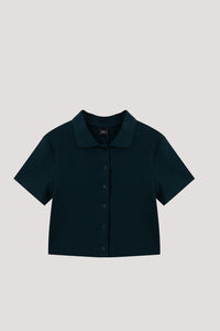 Button Down Waffle Top