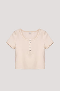 Scoop Neck Ribbed Knit Top