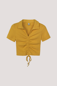 Collared Ruched Tee