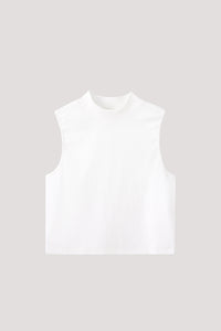 Cropped Turtleneck Tank Top