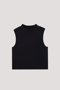Cropped Turtleneck Tank Top