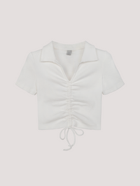 Collared Ruched Tee