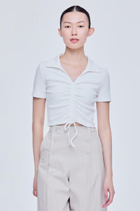 Collared Ruched Tee