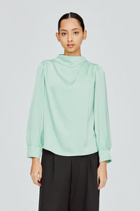 Drapey High Neck Top