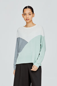 Contrast Panel Knit Top