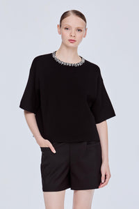 Jewel Embellished Tee Top