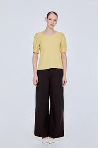 Textured Puffed Sleeve Top