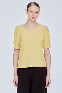 Textured Puffed Sleeve Top