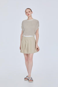Cut-Out Cropped Knit Top