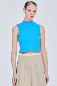 Cropped Turtleneck Tank Top