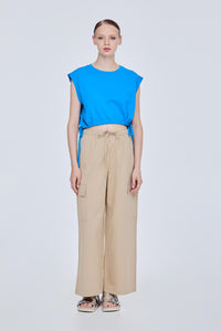 Drawstring Cropped Tee Top