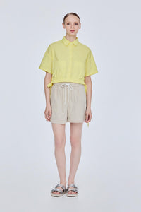 Elasticated Drawstring Wide Leg Shorts