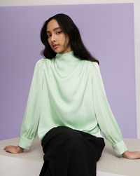 Drapey High Neck Top