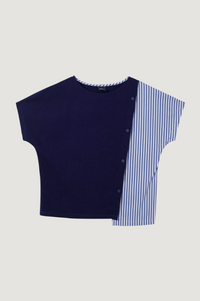 Stripe Paneled Magyar Blouse