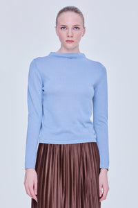 Long Sleeve Lurex Knit Top